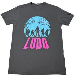 LUDO Band T-Shirt Zombie Walk Graphic Tee Medium Gray Blue Pink Next Level Size